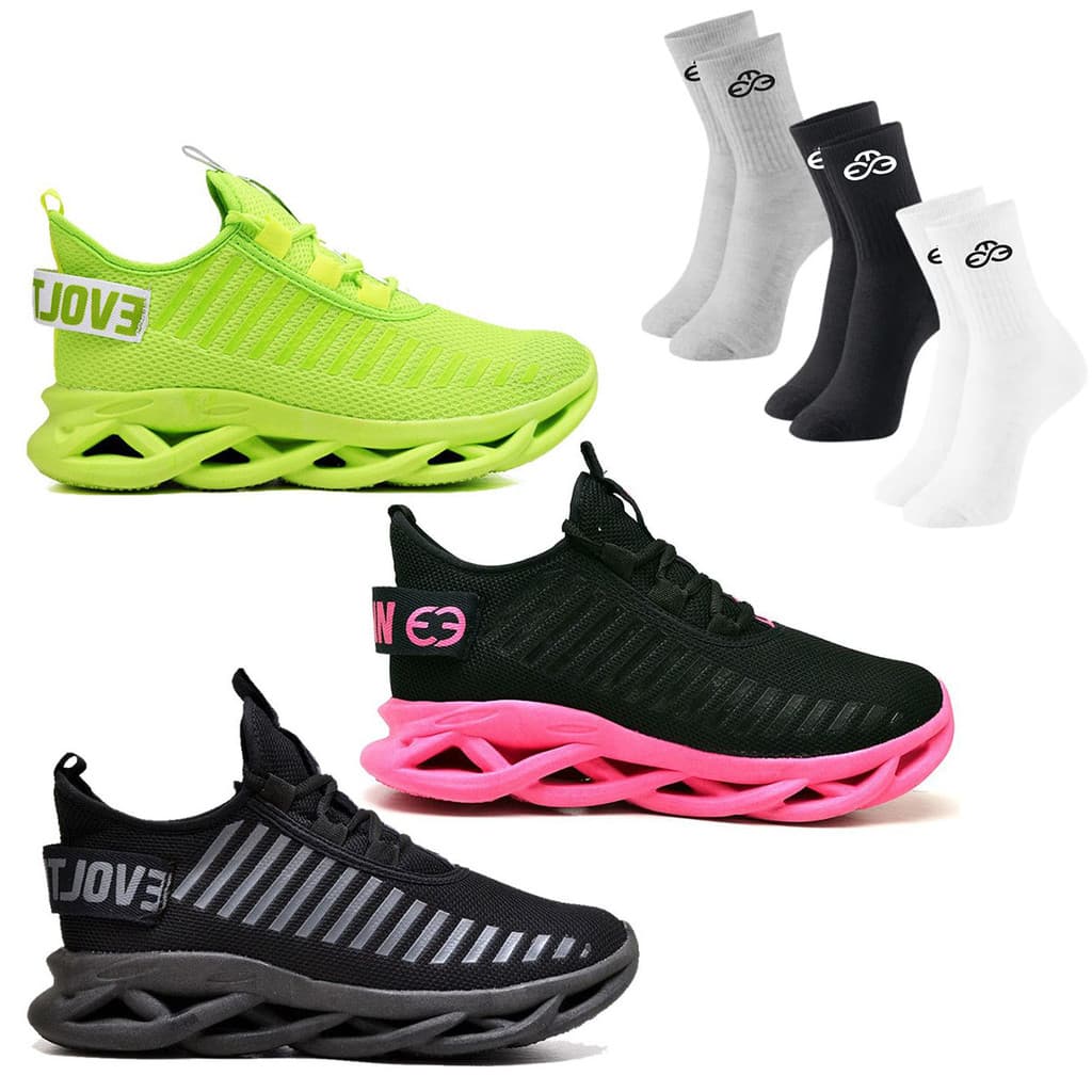 Tênis Esporte Corrida Treino Original Kit 3 Pares + Meia