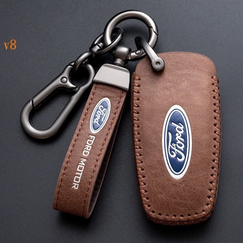 Capa De Couro Para Chave De Carro , Ford Fiesta Focus 2 Ecosport Kuga Fuga Falcon B-Max C Eco Sport Galaxy Mondeo F150 A