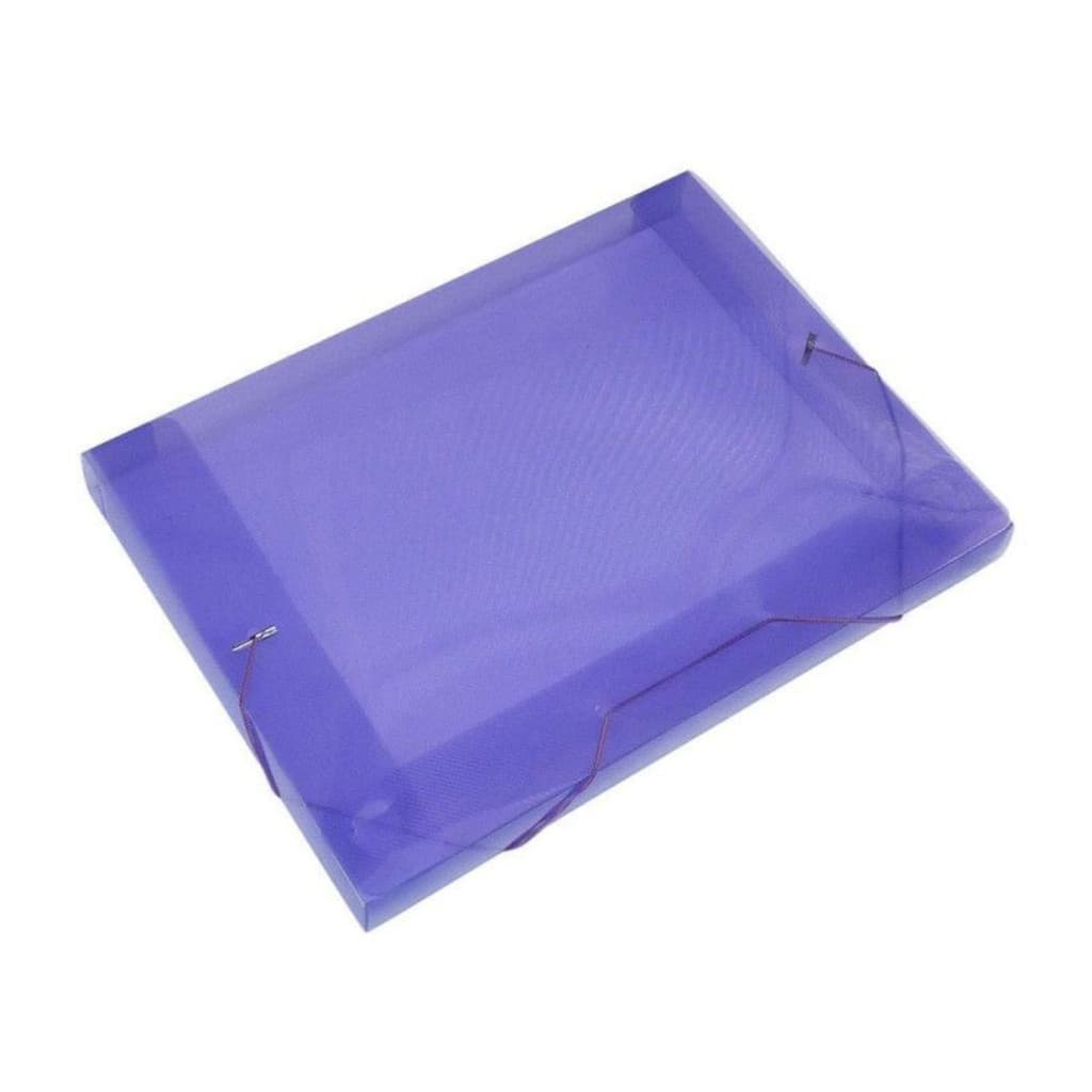 Pasta Aba Elastico Plastica Acp Oficio 30mm Lilás Pacote Com 10