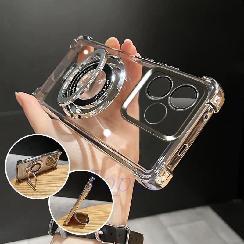 Capinha OPPO A5 Pro 5G Estilo Suporte airbag anti Queda De Telefone Transparente CDSJ