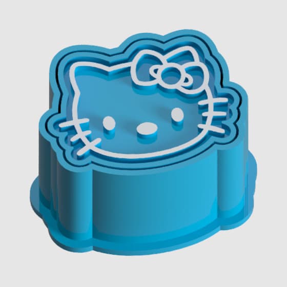 Modelador e Ejetor Para Modelar Doces, Massas e Brigadeiros - Hello Kitty