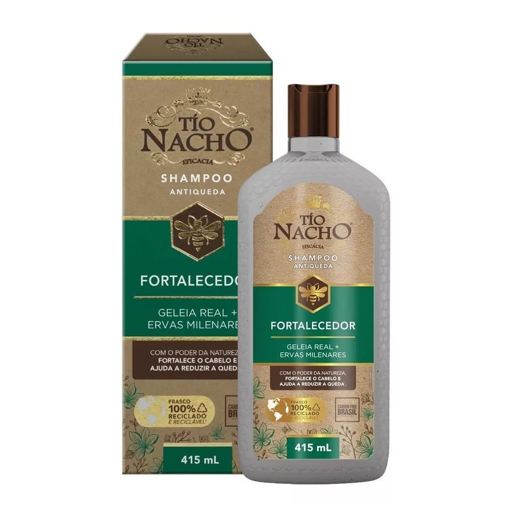 Tio Nacho Fortalecedor Antiqueda 415ml – Shampoo Para Fortalecimento e Resistência dos Fios