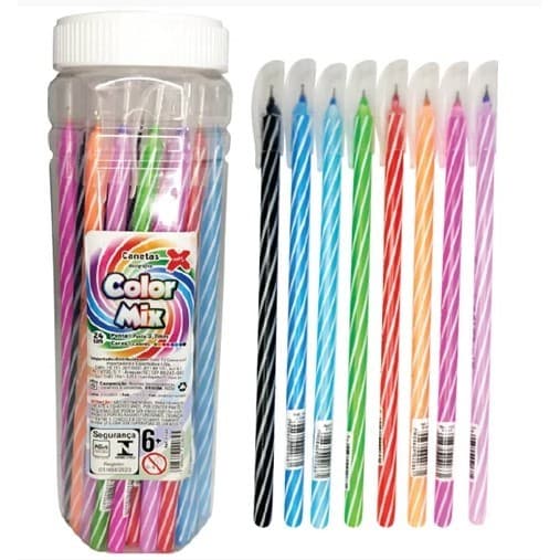 Kit Canetas Esferografica Tipo Spiro 0.7mm Ponta Fina Agulha