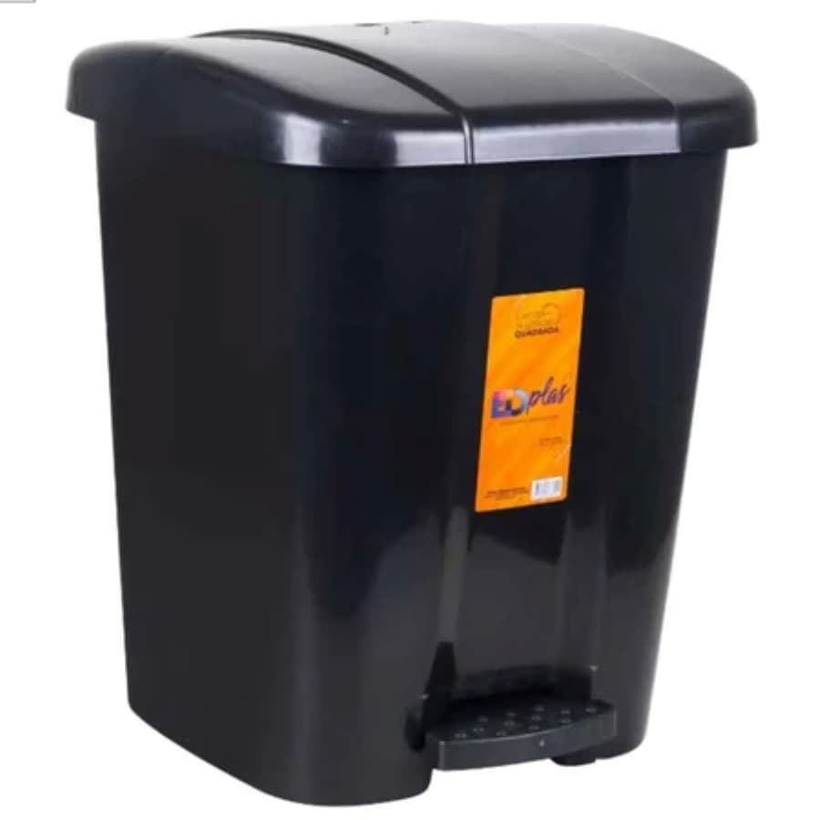 Lixeira 14 Litros Com Pedal Para Cozinha Banheiro Escritório Lavável Higiênica