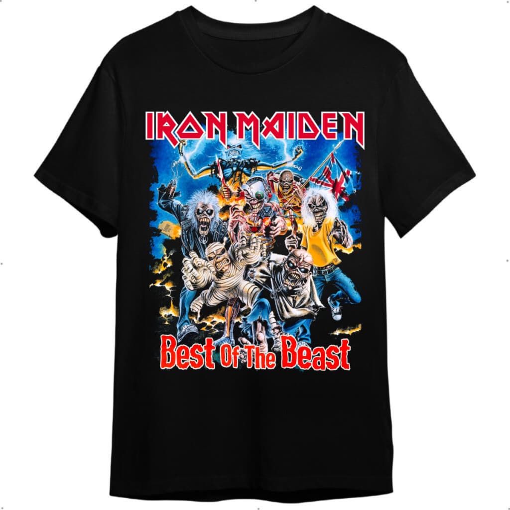 Camiseta Unissex Estampada Iron Maiden Banda Varias Estampas,