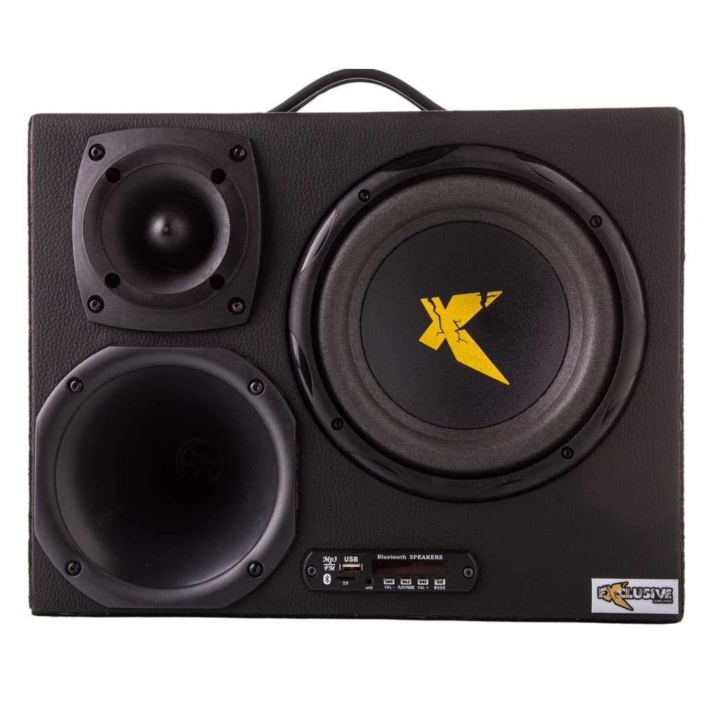 Caixa Amplificada Bt 300 Exclusive 8 Polegadas 300 Wrms Bluetooth Residencial E Carro Automotivo