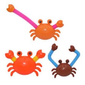 Brinquedo Caranguejo Divertido Com Tubo Que Muda De Forma Plástico