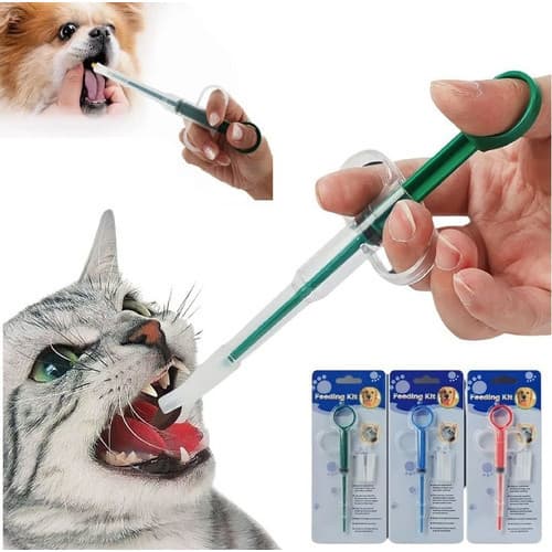 Aplicador De Comprimidos e Remédios para Gatos Cães cachorros Pets Seringa Alimentadora Pet