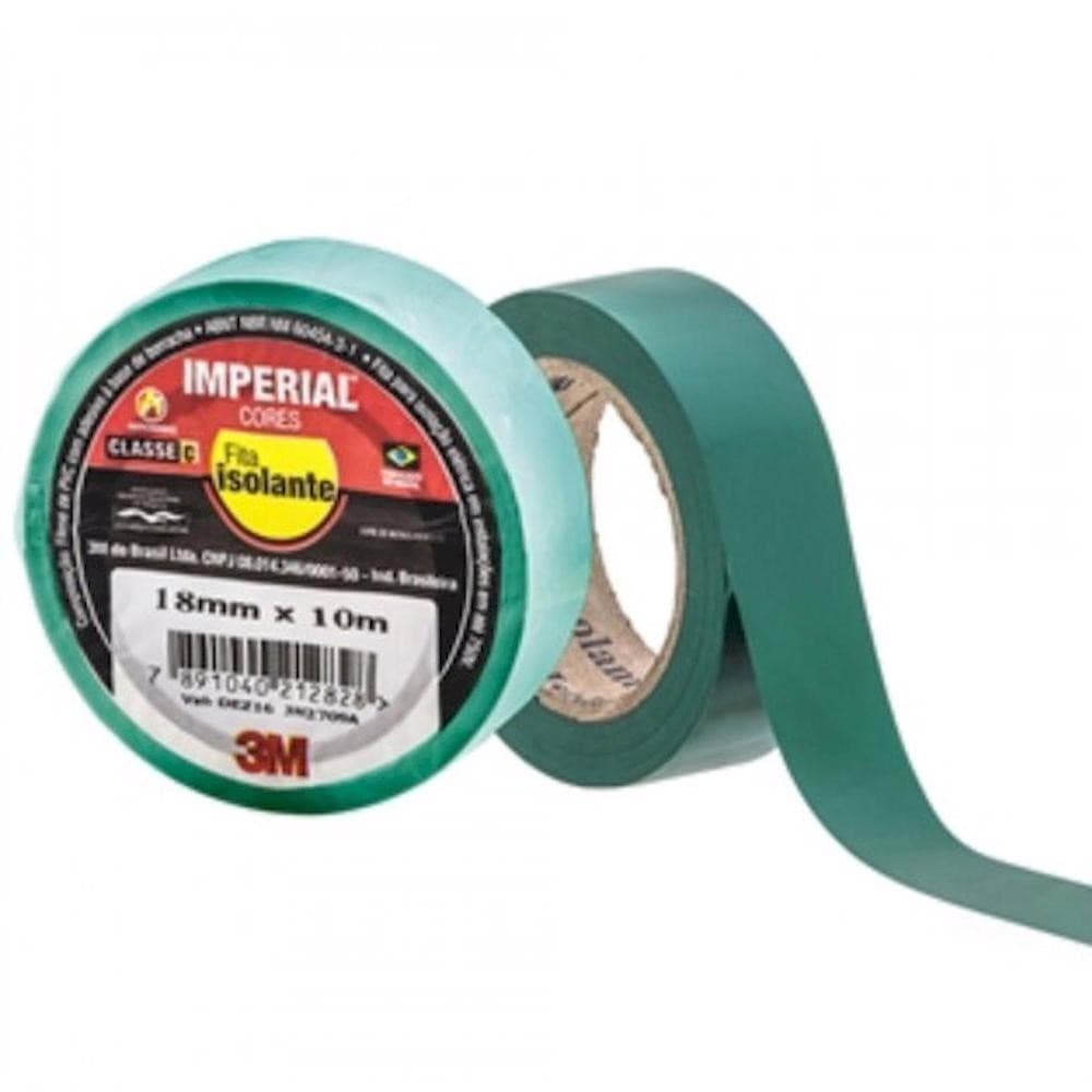 Fita Isolante Verde 18mm x 10m - 3M