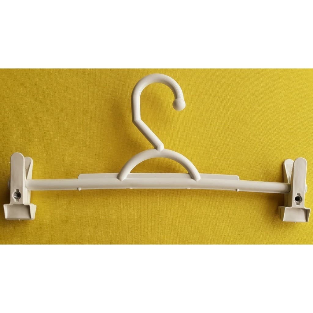 100 Cabides Branco Plástico Saias, Shorts, Bermudas e Calças + 200 Presilhas