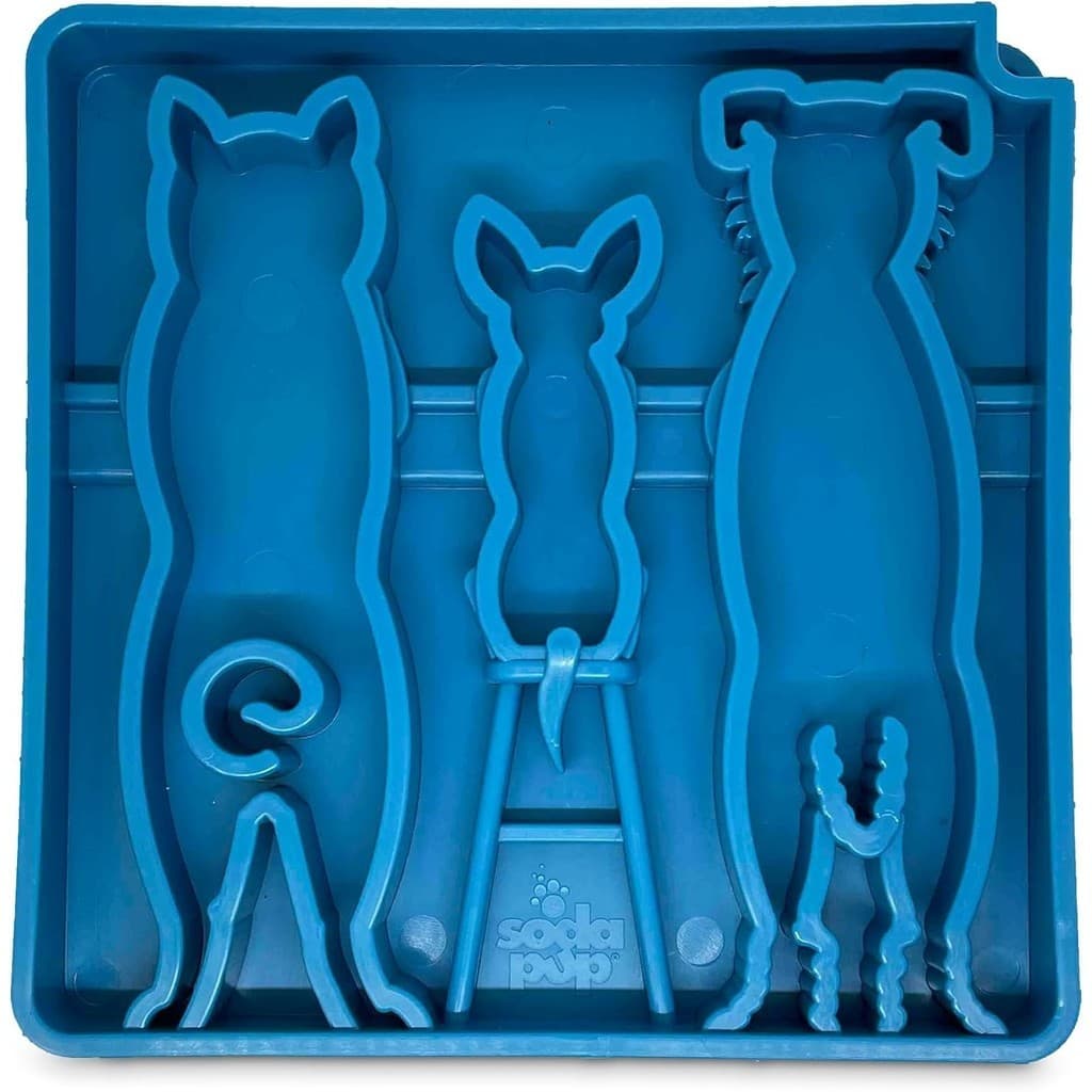 Comedouro Lento Waiting Dogs eTray SodaPup Tigela de Enriquecimento Para Cachorro - Azul