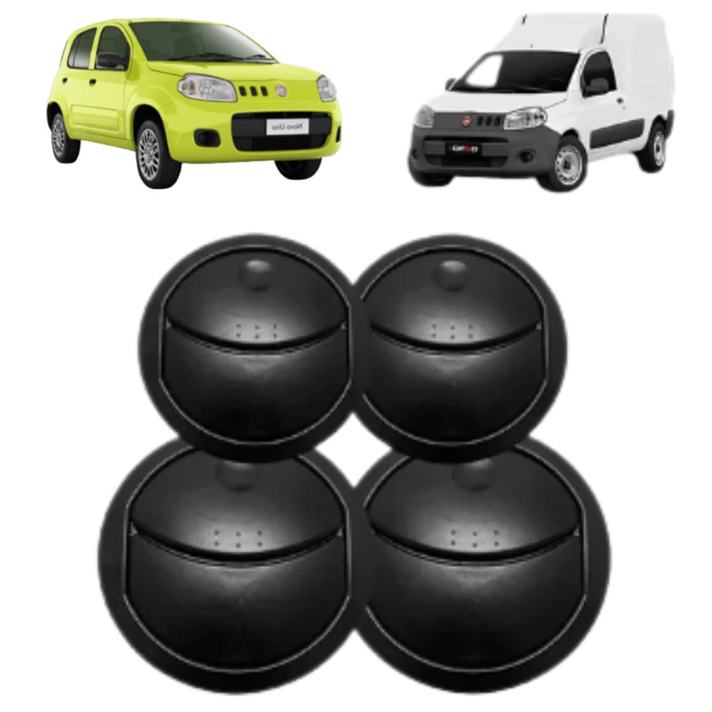 Kit Difusor Ar Novo Uno 2010 A 2014 Fiorino 2013 Preto