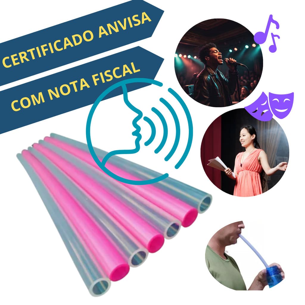 Tubo Ressonância Lax Vox Silicone Exercicio Vocal 35cm C/nf (Unidade)