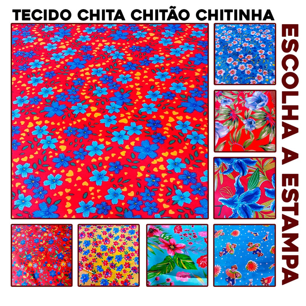 1 Metro Tecido Chita Chitinha Chitão Flex 100% Poliéster ( 1m x 1,50m )