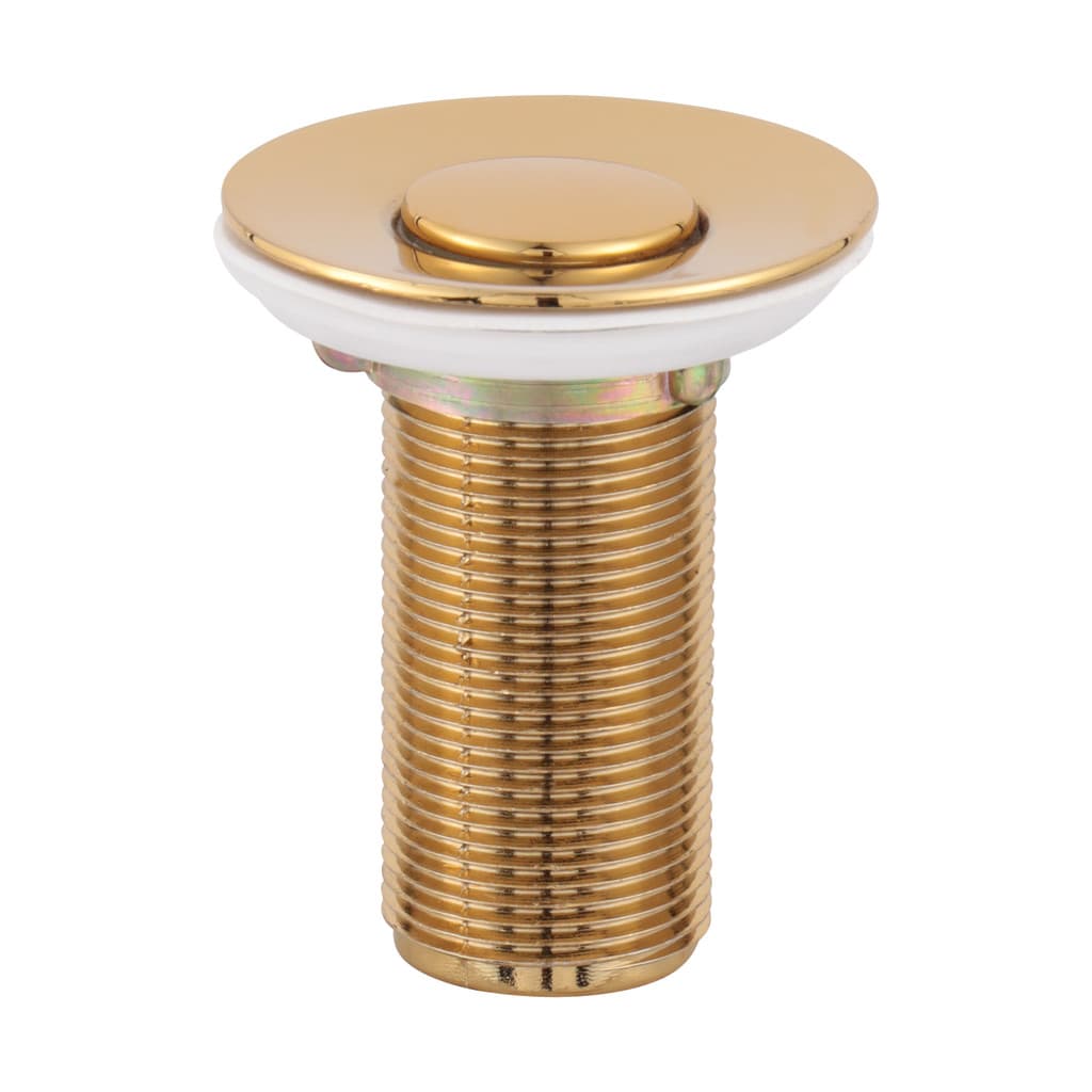Válvula Lavatório Click Interno Dourado Brilhante Banheiro Pia Cuba Metal 7/8 Luxo
