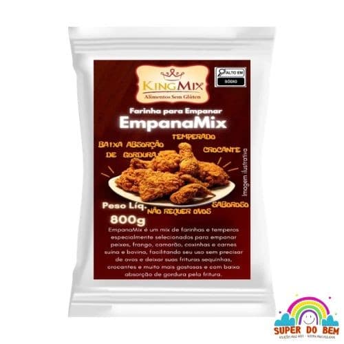 Empanamix Farinha para Empanar Sem Glúten 800g King Mix