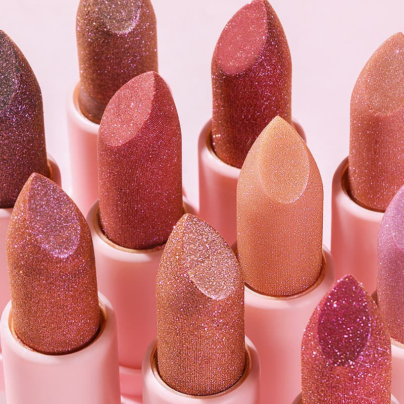 Pudaier brilhante Metal pérola diamante batom 10 cores fosco antiaderente copo brilho labial europeu americano brilho la