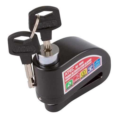Trava Disco Cadeado Com Alarme Sirene Moto Cb300 Cb Twister Universal