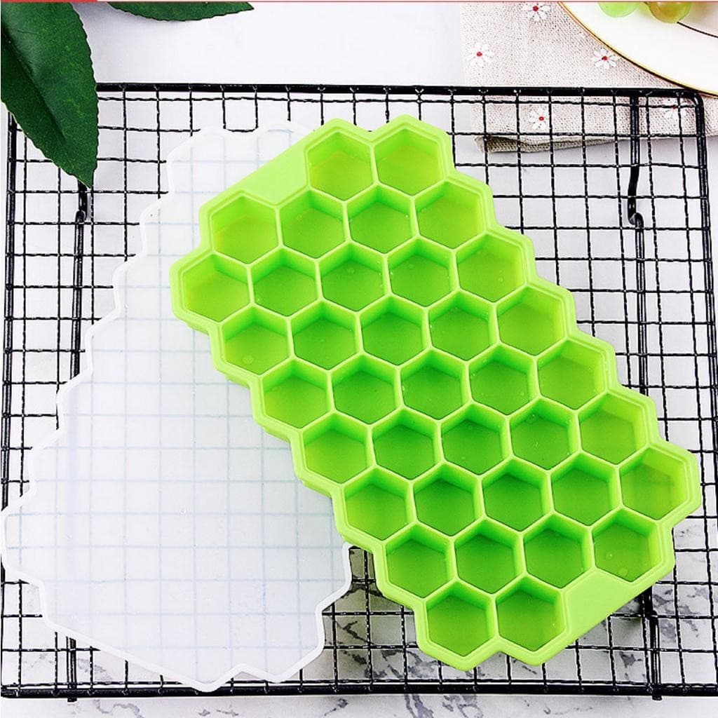 Forma de Gelo Silicone Chocolate Bombom Hexagono Colméia 37 Cavidades