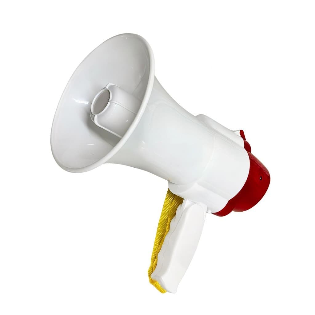 Megafone Profissional com Gravador de Áudio, Sirene e Música Amplificador de Som Regarregável Bivolt