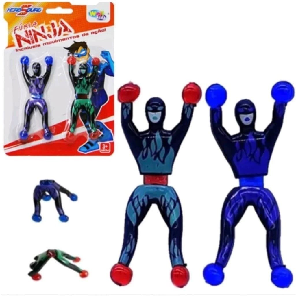 kit 10\8\6\4\2 bonecos super ninja cartela gruda na parede ou vidro