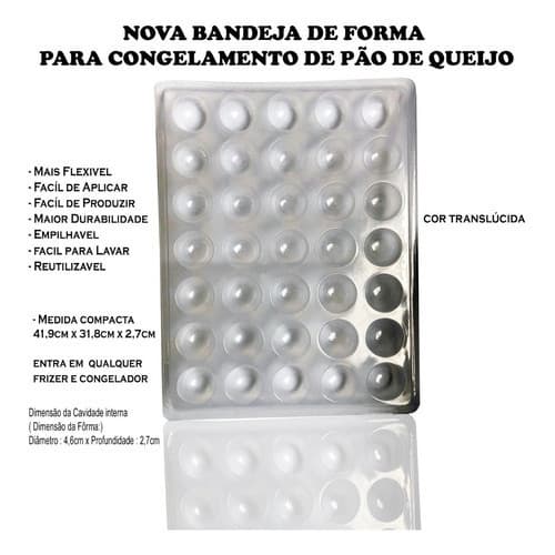 Forma Para Congelamento De Pão De Queijo 30 Gramas - 3 Unid
