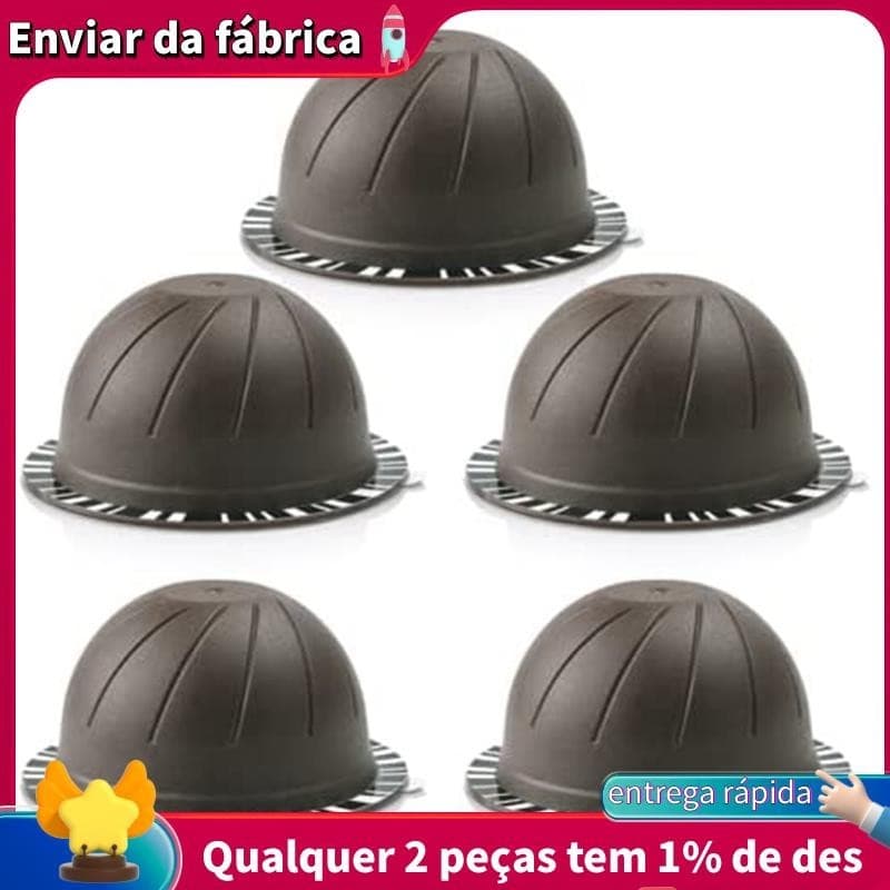 5PC Reutilizável Usando Cápsula De Café Para Nespresso Vertuo Vertuoline Refilable Pods