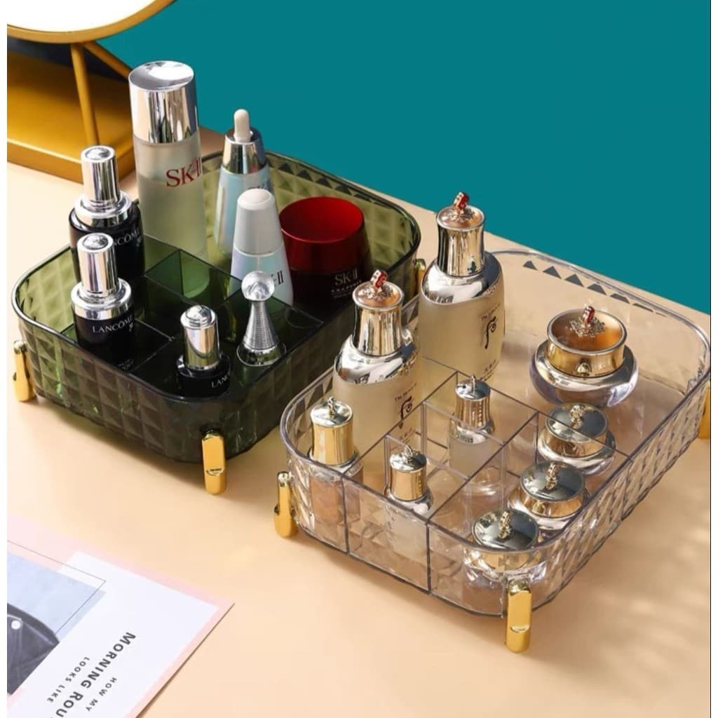 Caixa de armazenamento Acrílico Organizador de Maquiagem Cosméticos Perfumes Cesto Transparente Luxo