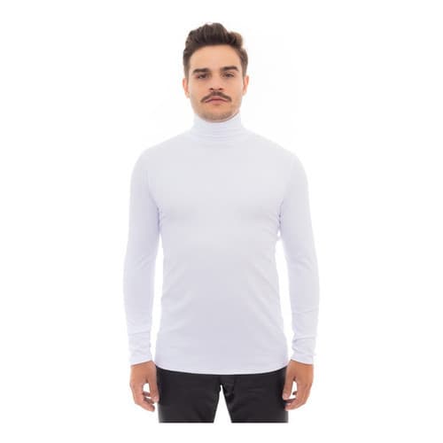 Cacharrel Masculina Camiseta Manga Longa Gola Alta Canelada