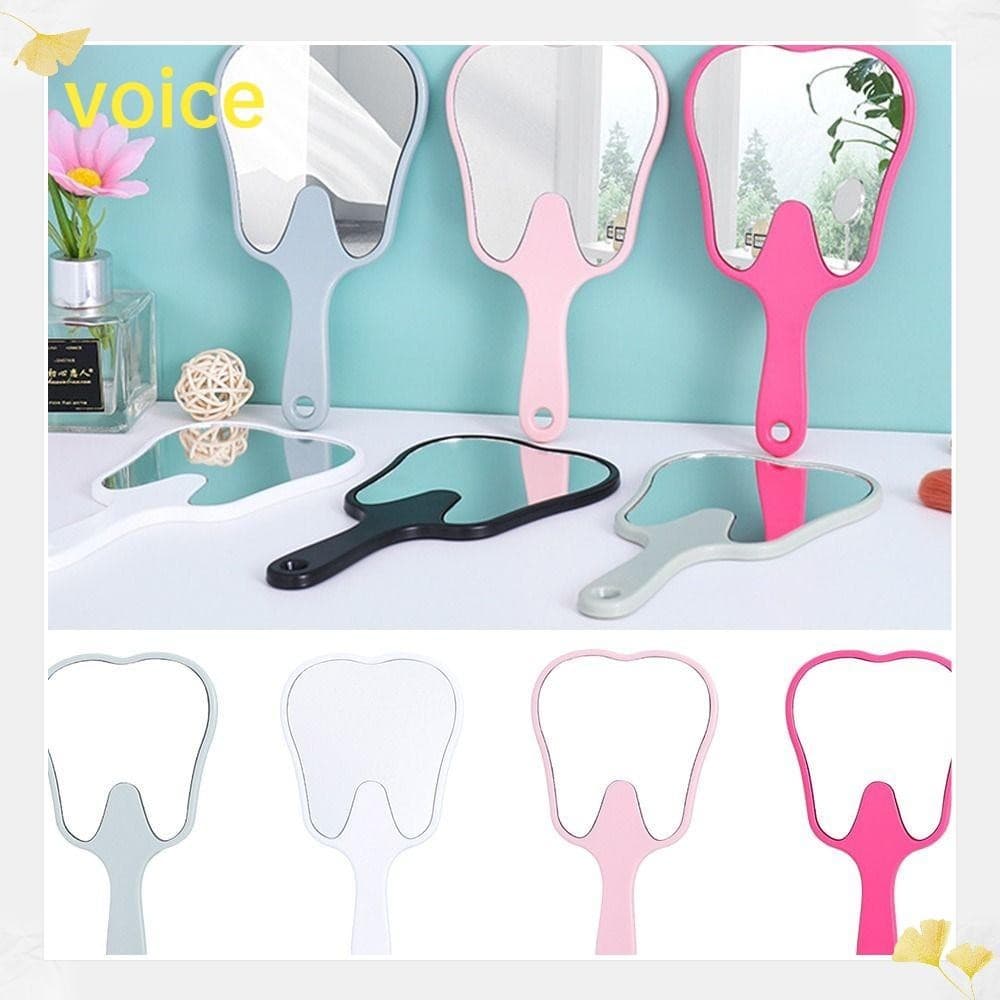 VOICE Makeup Espelho , De Mão Em Forma De Dente De PVC , Espelhos Universais De Alta Definição