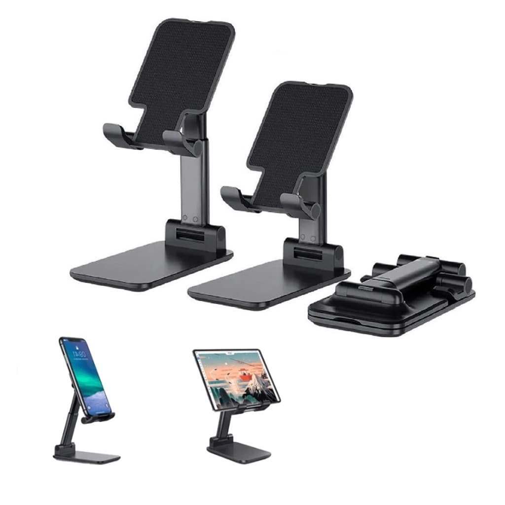 Suporte de Celular Tablet Dobrável Articulado Ajustável Design CompactoPromoção Apoio de Mesa