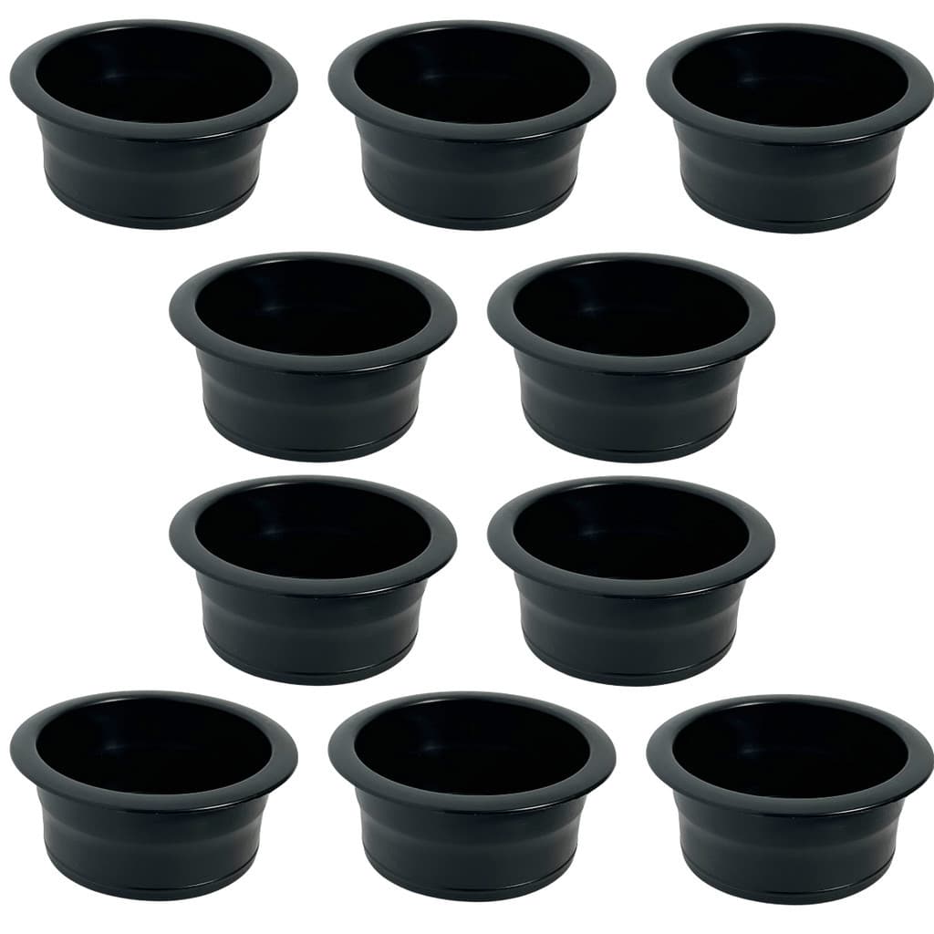 Kit 10 Porta Copos Preto para Sofá e Móveis Embutir