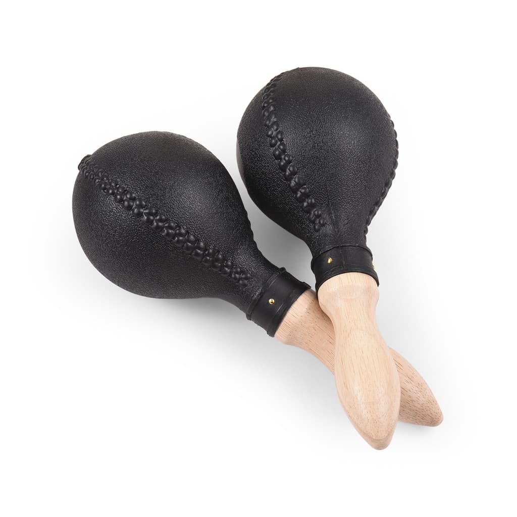 1 Par De Maracas De 25 Cm , Martelo De Areia , Instrumentos Musicais De Percussão , Concha De Plástico , Alças De Madeir