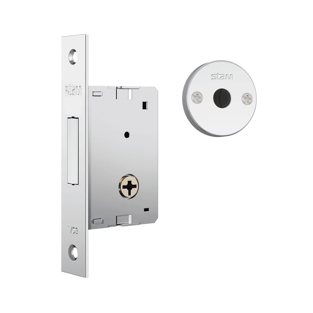 FECHADURA STAM 1001 TRAVA AUXILIAR EXTERNA - CROMADO