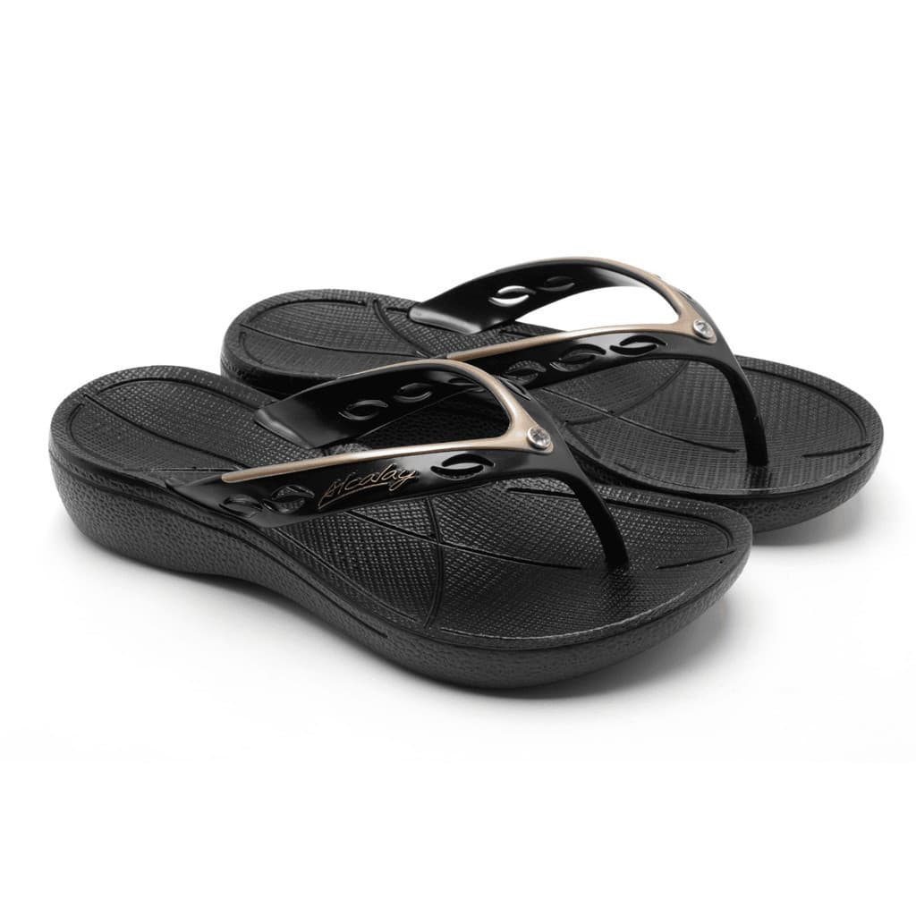 Chinelo Antiderrapante Alcalay Ortopédico Vegano com Salto Feminino Anti Impacto Antiestresse CH024
