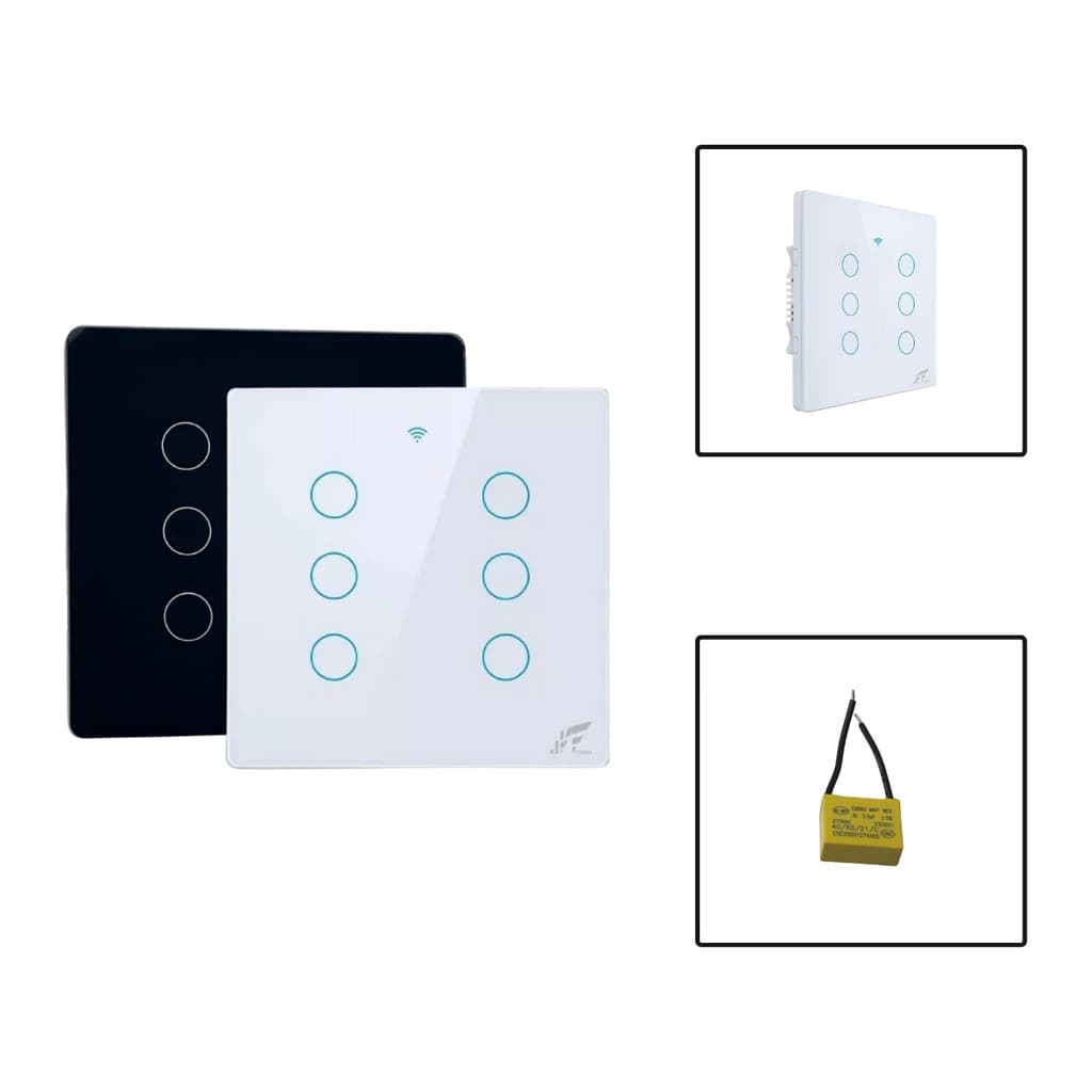 Interruptor Inteligente 6 Botões 4x4 WiFi Touch