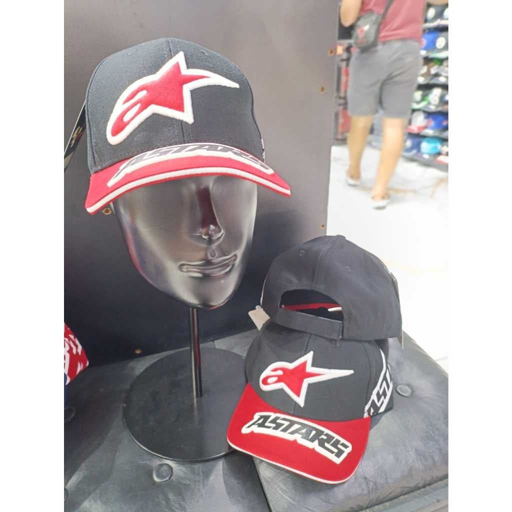 Boné Automotivo Alpinestars Chapeu Moto GP Alpinestars Unissex Modelo Aba Curvada c/ Regulagem