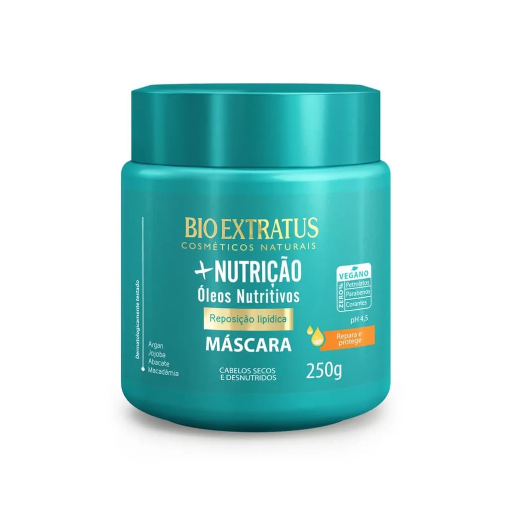 Máscara +Nutrição Repara e Protege Bio Extratus 250g Com Óleo de Argan