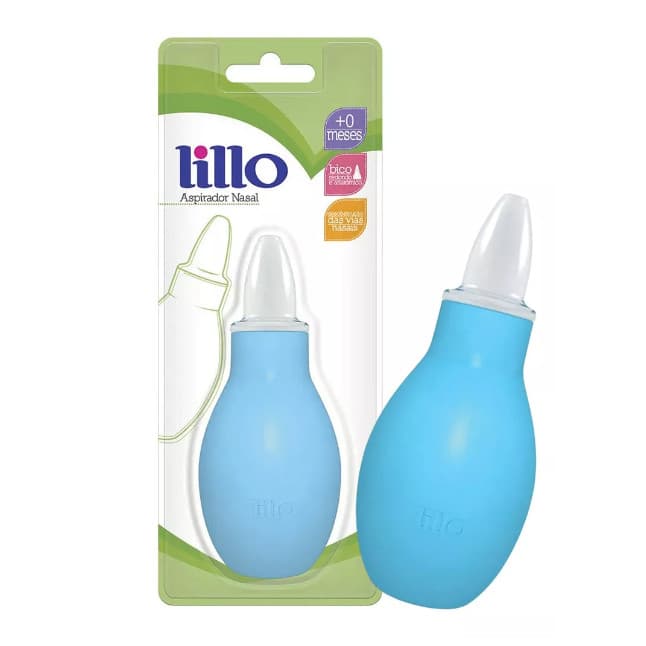 Aspirador Nasal para Bebê Lillo Azul - Higiene Nasal Fácil e Confortável