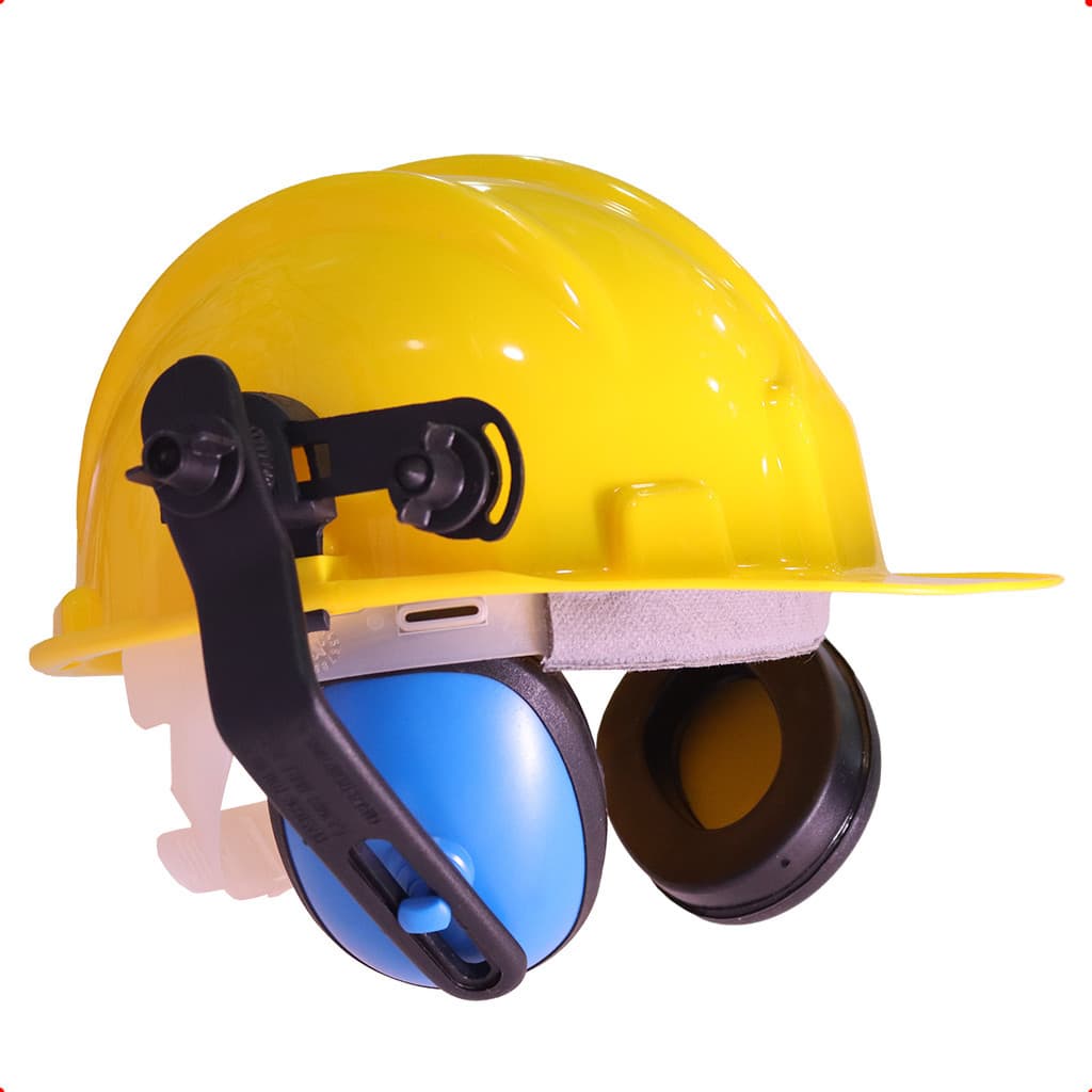 Capacete De Segurança Acoplado Com Abafador De Ruído Tipo Concha 14db Epi Trabalho Obra Barulho