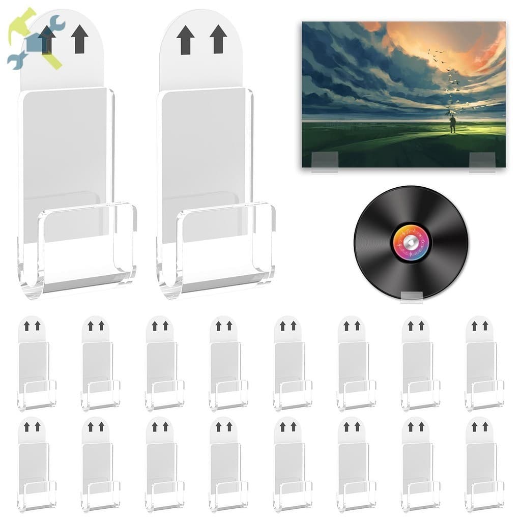 18Pcs Kit Suporte Parede Prateleira Organizador Disco Vinil Lp Suporte Para Prateleira Disco De Vinil Parede Acrilico