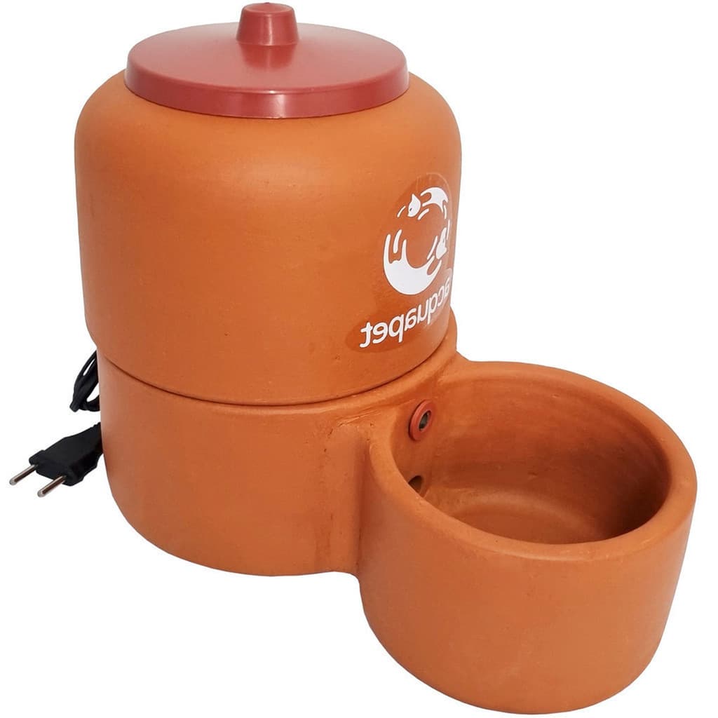 Bebedouro Fonte Cerâmica 4 L Cachorros Cães Gatos Marrom Bivolt Acquapet