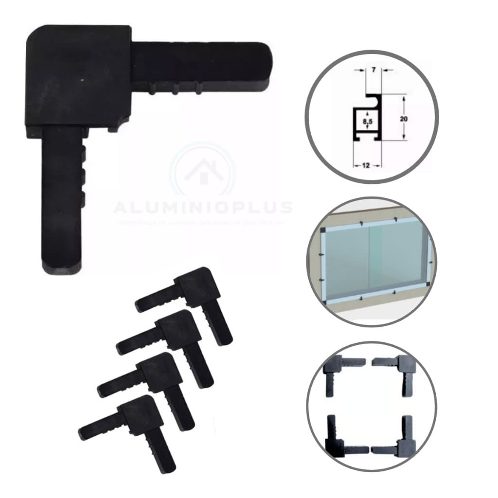 Cantoneira Perfil Aluminio Tela Mosquiteira 4 Unidade