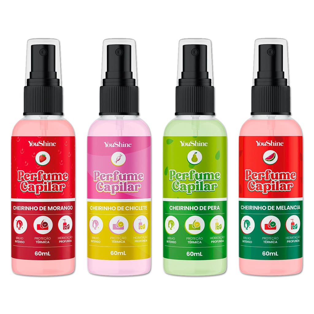 Perfume Capilar Fixação Prolongada 60ml YouShine Cheirinho para Cabelo
