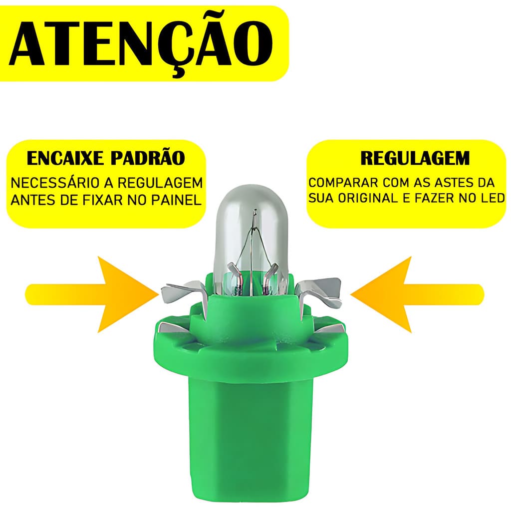 5 - 10 x Lâmpada T5 b8.5 acrílica painel Painel moto carro Soquete b8.5 Led Mosquito Led automotiva Atacado