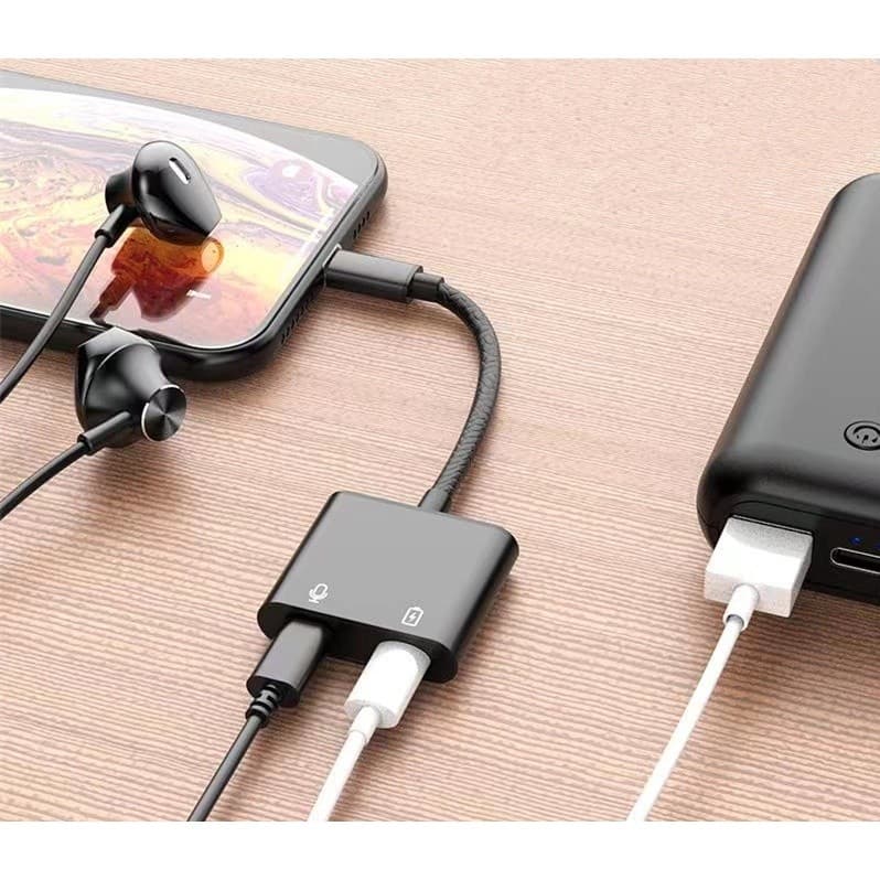 Adaptador De Áudio De Carregamento Para Iphone 7 / 7 Plus / 8 / X Carregador Splitter Fone De Ouvido
