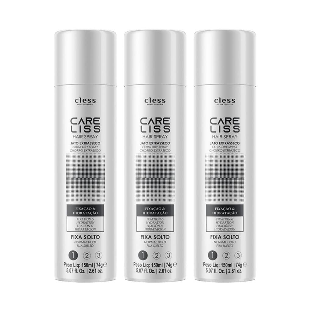 Kit Hair Spray Care Liss Normal Fixa Solto 150ml 3 unidades