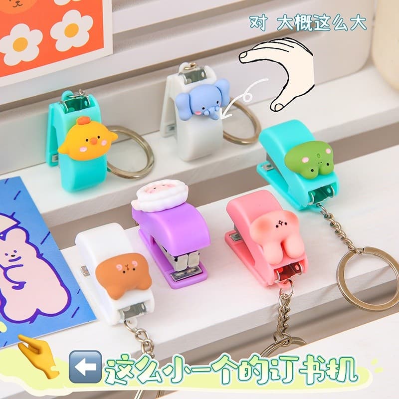 Mini Grampeador Portátil  Com Chaveiro