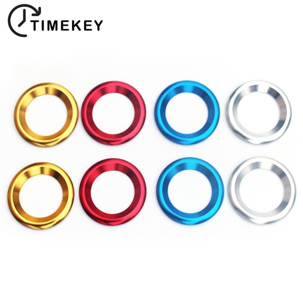 TKEY 2 Pçs Alto-Falante Do Carro Anodizado Decorações Círculo Guarnições Porta Áudio Anéis Para Honda Civic 2016-2019 J1