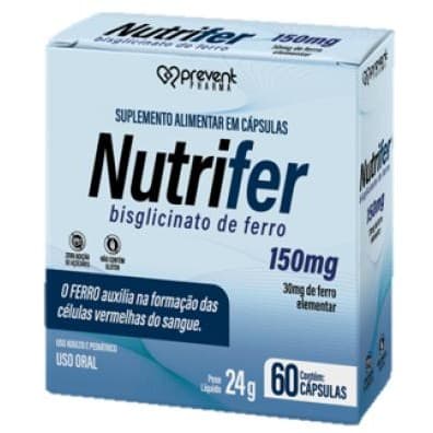 Nutrifer Bisglicinato De Ferro 150mg 60 cápsulas - PREVENT